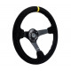 steering wheels NRG Reinforced 3-spoke suede Steering Wheel (350mm) - Black/Yellow | races-shop.com