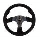 steering wheels 3 spoke steering wheel NRG RACE, 320mm, suede, 25mm offset, black | races-shop.com