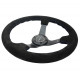 steering wheels 3 spoke steering wheel NRG, 350mm, suede, 75mm offset, black/blue | races-shop.com
