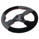 steering wheels 3 spoke steering wheel NRG RACE, 320mm, suede, flat bottom, 25mm offset, black/grey | races-shop.com