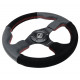steering wheels NRG RACE STYLE 3-spoke suede/leather Steering Wheel (320mm), black/gray/red | races-shop.com