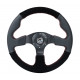 steering wheels NRG RACE STYLE 3-spoke suede/leather Steering Wheel (320mm), black/gray/red | races-shop.com