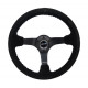 steering wheels NRG Reinforced 3-spoke suede Steering Wheel (350mm) - Black | races-shop.com