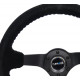 steering wheels 3 spoke steering wheel NRG, 350mm, suede, 75mm offset, black | races-shop.com