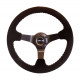 steering wheels 3 spoke steering wheel NRG Odi Bakchins, 350mm, suede, 75mm offset, black | races-shop.com