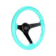 steering wheels NRG Wood grain 3-spoke mahogany Steering Wheel (350mm) - Minty fresh/Black | races-shop.com