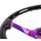 steering wheels NRG Wood grain 3-spoke mahogany Steering Wheel (350mm) - Black/NEO Chrome | races-shop.com