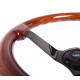 steering wheels 3 spoke steering wheel NRG, 350mm, wood, 75mm offset, brown/black | races-shop.com