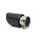 With one outlet Exhaust tip RACES CARBON 89mm, input 63.5mm - Gloss | races-shop.com