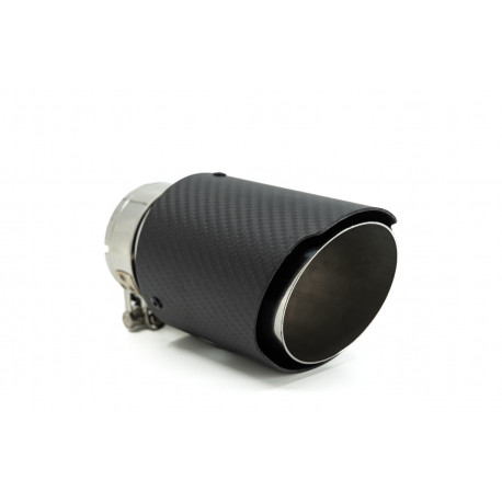 With one outlet Exhaust tip RACES CARBON 101mm, input 63.5mm - Matt | races-shop.com