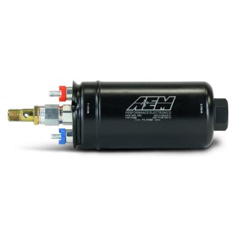 Universal fuel pump AEM Universal 400 Lph Fuel Pump - Metric Fittings | races-shop.com