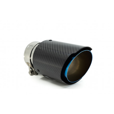 With one outlet Exhaust tip RACES CARBON 101mm, input 51mm - Gloss | races-shop.com