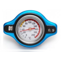 Radiator cap 0,9BAR 15mm with thermometer