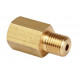 Couplings, reductions female to male Reduction from M10x1 (female) to M12x1 (male), brass | races-shop.com