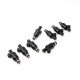 Universal Set of 8 Deatschwerks Top Feed Universal Injectors Ø14 | 1200 cc/min | races-shop.com
