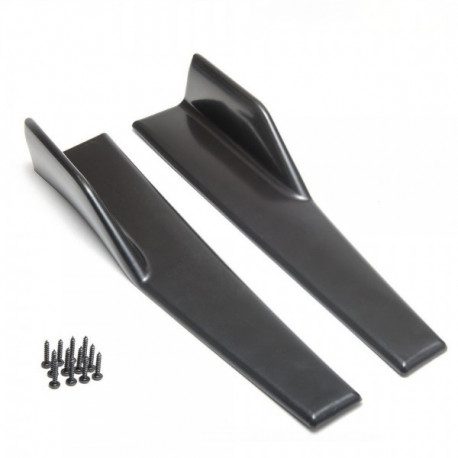 Body kit and visual accessories RACES Universal side skirt with canards, 45cm - Black | races-shop.com