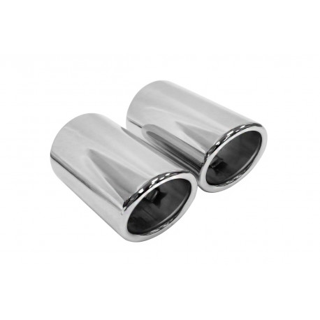 With one outlet Double exhaust tip, chrome | races-shop.com