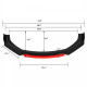 Body kit and visual accessories RACES universal front splitter, red, matt black | races-shop.com