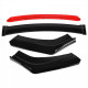 Body kit and visual accessories RACES Universal front bumper lip kit with red splitter - Matte Black | races-shop.com