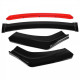 Body kit and visual accessories RACES Universal front bumper lip kit with red splitter - Carbon | races-shop.com