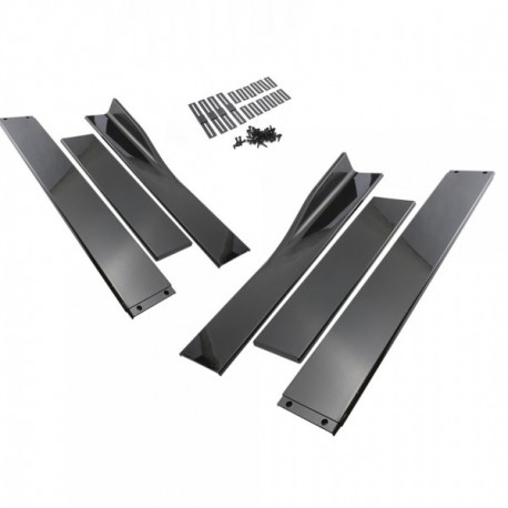 Body kit and visual accessories RACES Universal side skirt lip kit - Black | races-shop.com
