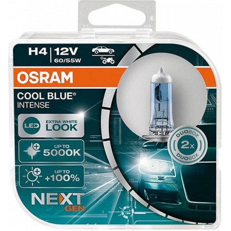 Bulbs and xenon lights Osram halogen headlight lamps COOL BLUE INTENSE (NEXT GEN) H4 (2pcs) | races-shop.com