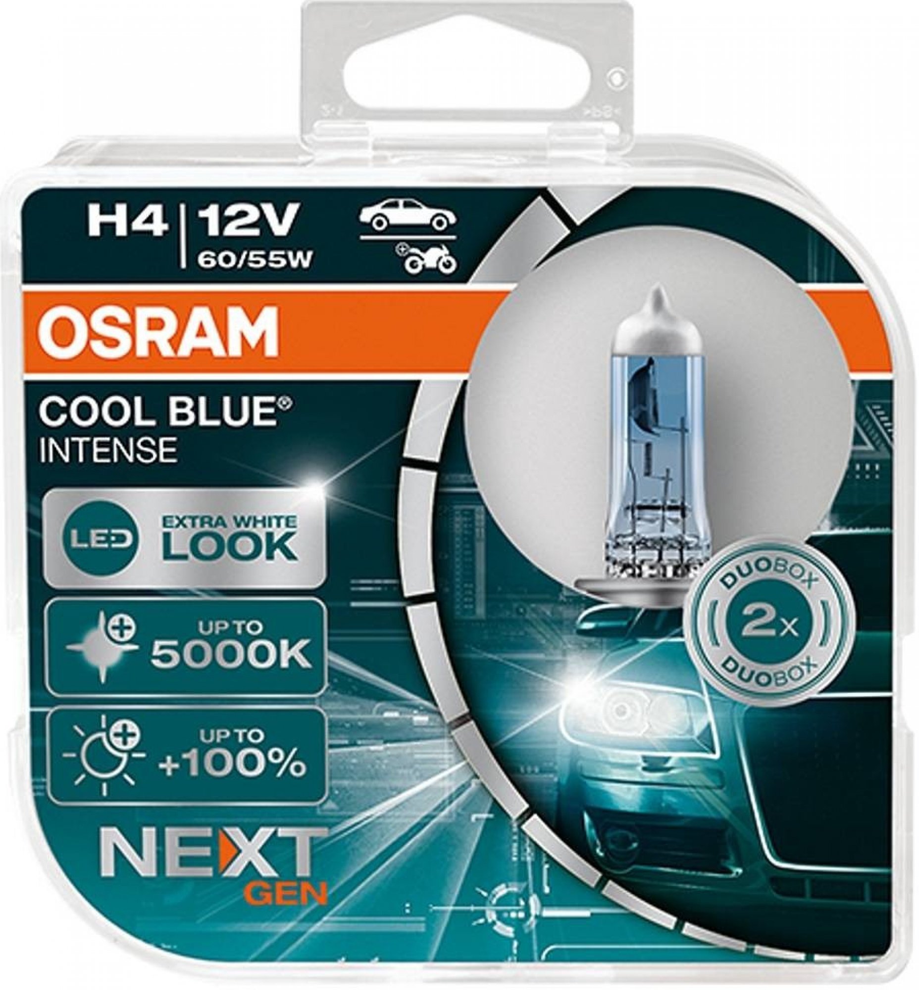 Osram halogen headlight lamps COOL BLUE INTENSE (NEXT GEN) H4