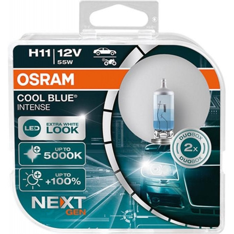 Bulbs and xenon lights Osram halogen headlight lamps COOL BLUE INTENSE (NEXT GEN) H11 (2pcs) | races-shop.com