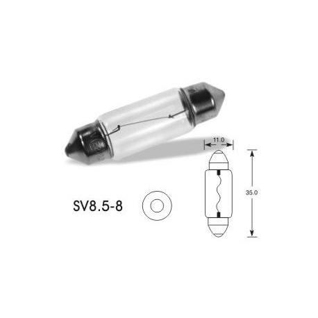Bulbs and xenon lights ELTA VISION PRO 6V 5W car light bulb SV8.5-8 C5W (11x38mm) (1pcs) | races-shop.com