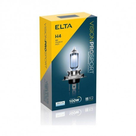 Bulbs and xenon lights ELTA VISION PRO 12V 100/80W halogen headlight lamps P43t H4 (2pcs) | races-shop.com