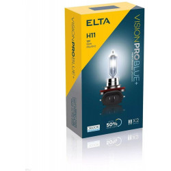 ELTA VISION PRO BLUE+ 12V 55W halogen headlight lamps PGJ19-2 H11 (2pcs)