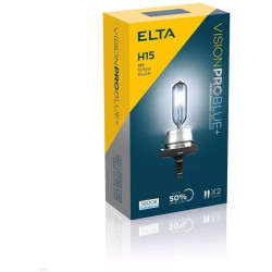 ELTA VISION PRO BLUE+ 12V 15/55W halogen headlight lamps PGJ23t-1 H15 (2pcs)