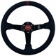 steering wheels Steering wheel RACES Hellrot, 350mm, leather, 90mm deep dish | races-shop.com