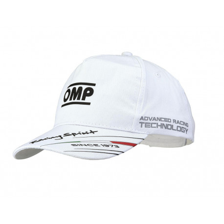 Caps Children OMP racing spirit cap white | races-shop.com