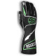Gloves Race gloves Sparco FUTURA with FIA (outside stitching) black/green | races-shop.com