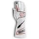 Gloves Race gloves Sparco FUTURA with FIA (outside stitching) white/black | races-shop.com