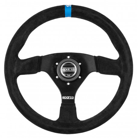 steering wheels 3 ramenný volant Sparco R383 LOGO 330m semiš, 39mm | races-shop.com