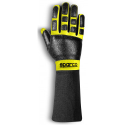 FIA mechanic gloves Sparco R-TIDE MECA (internal stitching), black/yellow