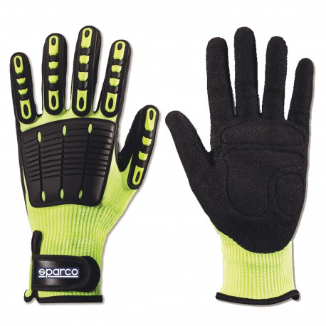 Equipment for mechanics Mechanics` glove Sparco SPORTAC protective black/yellow | races-shop.com