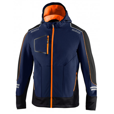 Hoodies and jackets SPARCO TECH SOFT-SHELL TW blue/orange | races-shop.com