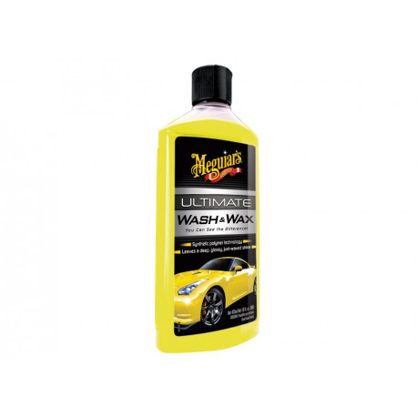 Washing Meguiars Ultimate Wash & Wax - luxusní, nejkoncentrovanější autošampon s příměsí karnauby a polymerů, 473 ml | races-shop.com