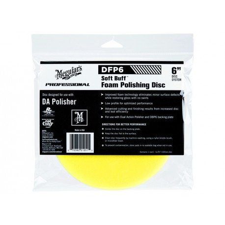 Accessories Meguiars Soft Buff Foam Polishing Disc 6" - lešticí kotouč pro DA leštičku (střední), 6palcový | races-shop.com