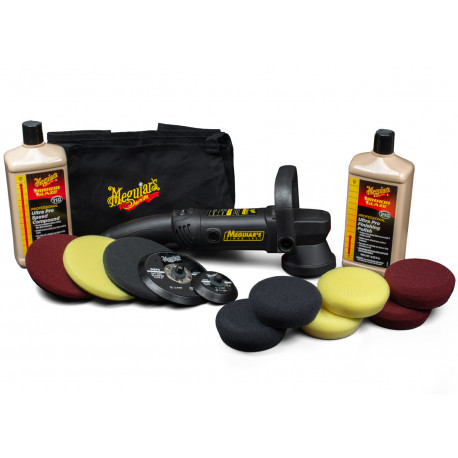 Autodetailing sets Meguiars Mirror Glaze Soft Buff DA Kit 3" + 5" - sada na renovaci laku, vč. orbitální leštičky Meguiars MT310 | races-shop.com