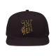 Caps Meguiars "M" Logo Snapback - černá kšiltovka snapka s vyšitým zlato-černým 3D logem "M" | races-shop.com