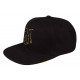 Caps Meguiars "M" Logo Snapback - černá kšiltovka snapka s vyšitým zlato-černým 3D logem "M" | races-shop.com