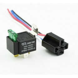 RACES Mini relay 30A, with fuse and socket