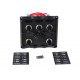Switch panels RACES toggle switch panel 12V, 5xON-OFF, 3x15A fuse holder + power socket | races-shop.com