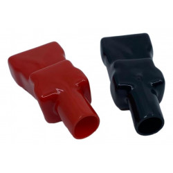 RACES battery terminal PVC boot, pair (Red+Black) - Type 2