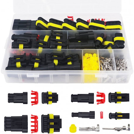 Cables, eyelets, connectors RACES 352pcs waterproof connector kit (1-4PIN) | races-shop.com