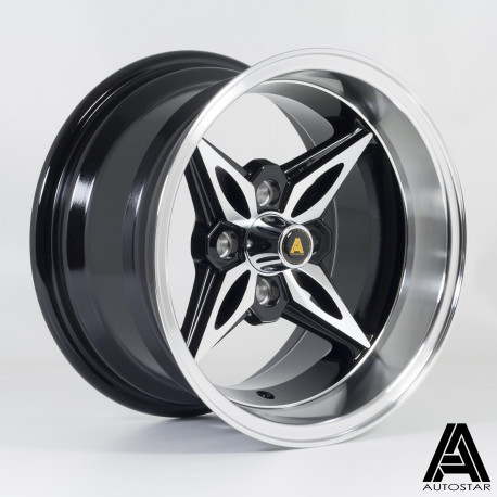 Autostar aluminum wheels Autostar Kanji wheel 14X8 4X100 67,1 ET-5, Black | races-shop.com